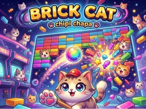Brick Cat chipi chapa logo